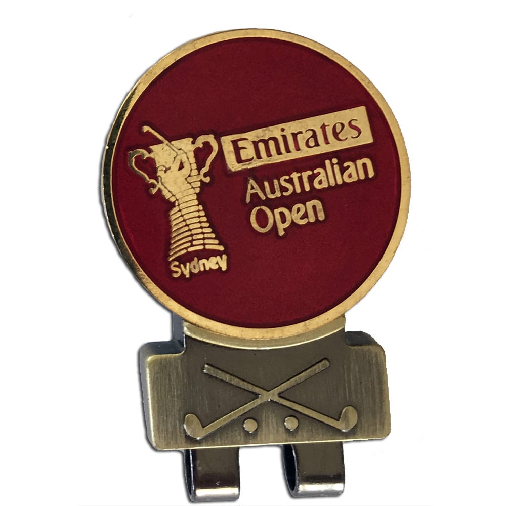 Hat Clip Red/Gold Crest Link Australia