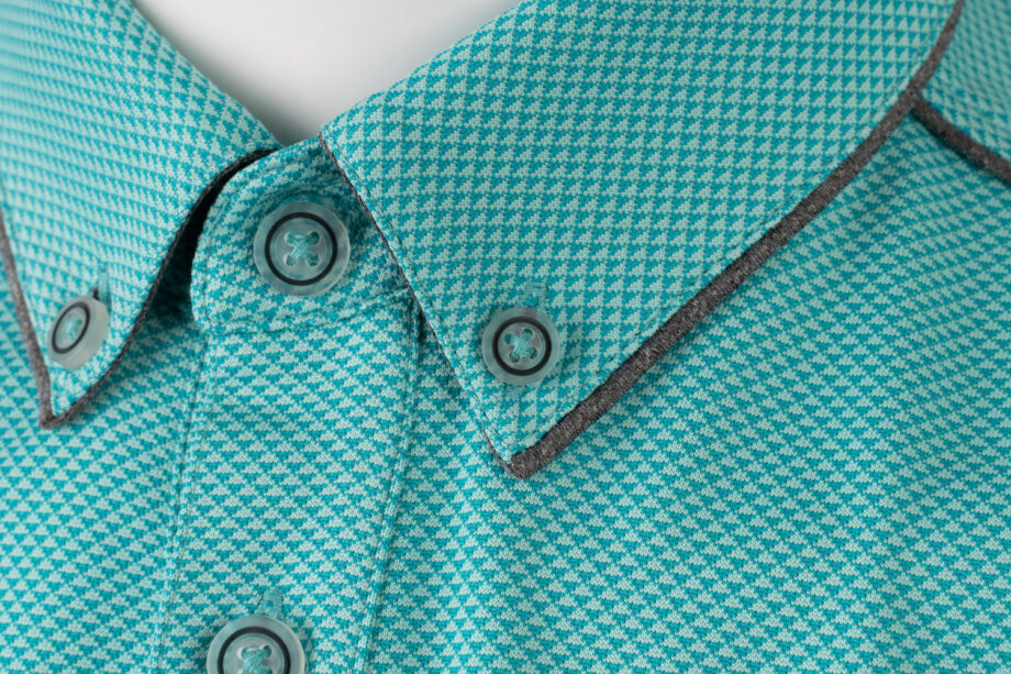 Mens Polo 80381100 - Turquoise Green - Collar